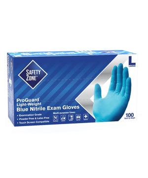 Disposable Gloves Blue Powder-Free Nitrile Exam Grade Light-Duty 100/Box