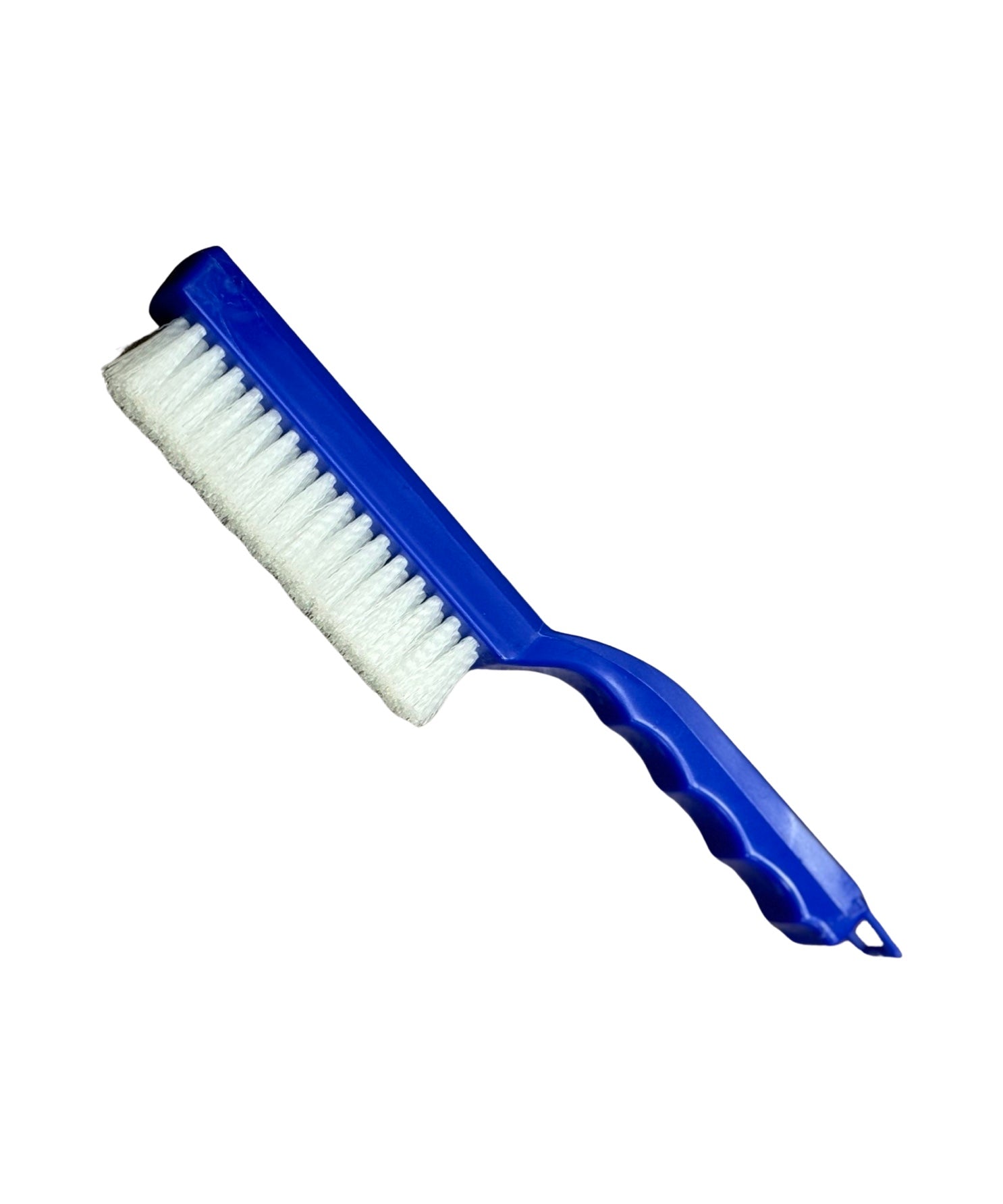 Utility Scrub Brush Blue 11.5 Plastic Handle White Nylon Bristles