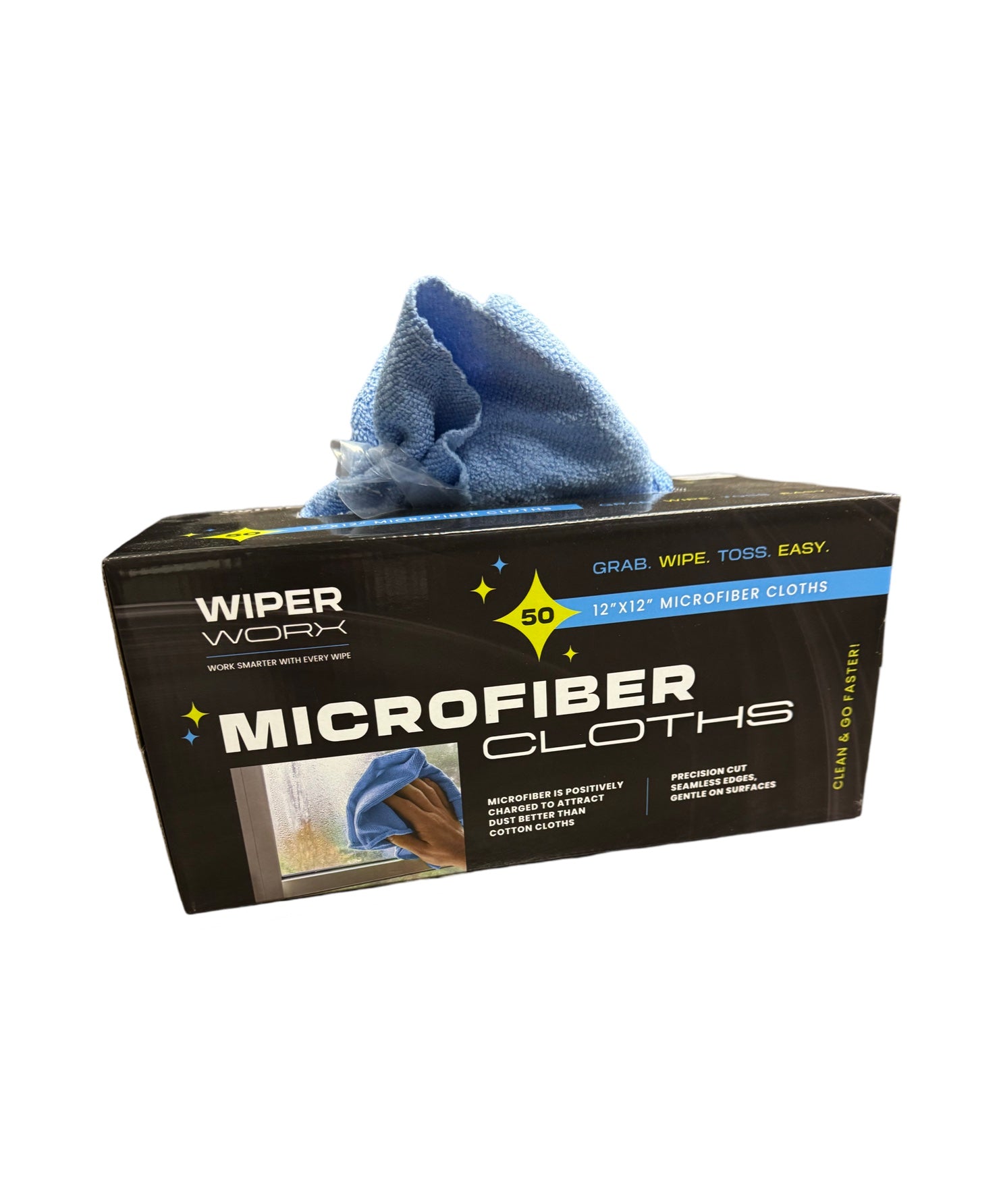 SmartRags Microfiber Cloths 12" x 12" - 50 Per Box