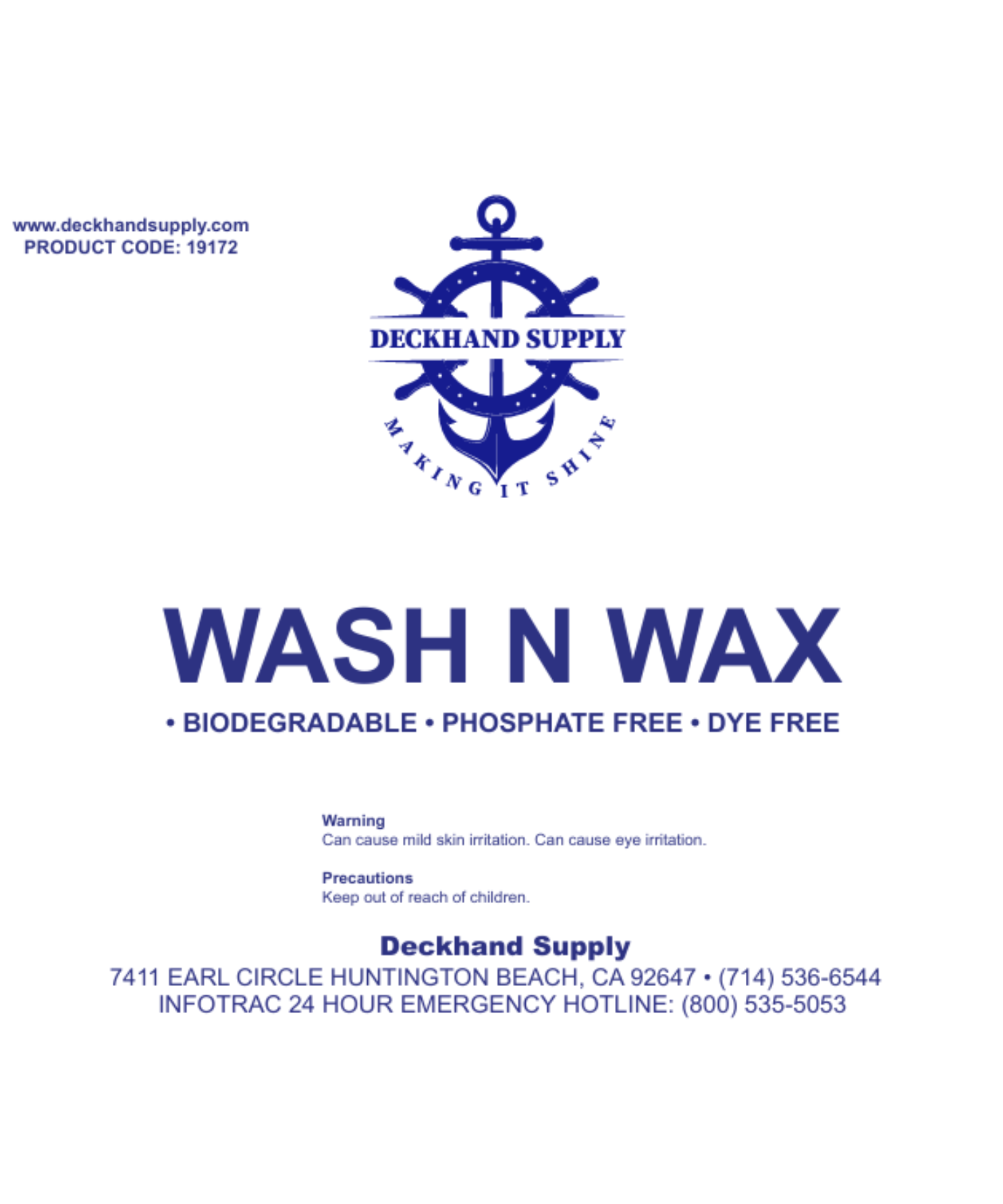 Wash N Wax Deckhand Supply